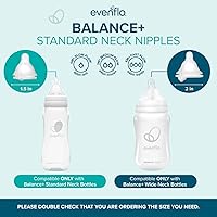 Vista 2 de Evenflo Balance Plus Standard Neck Nipples for use with Evenflo Balance Plus Standard Neck Bottles, Medium Flow for 3 Months and up, 6-Pack