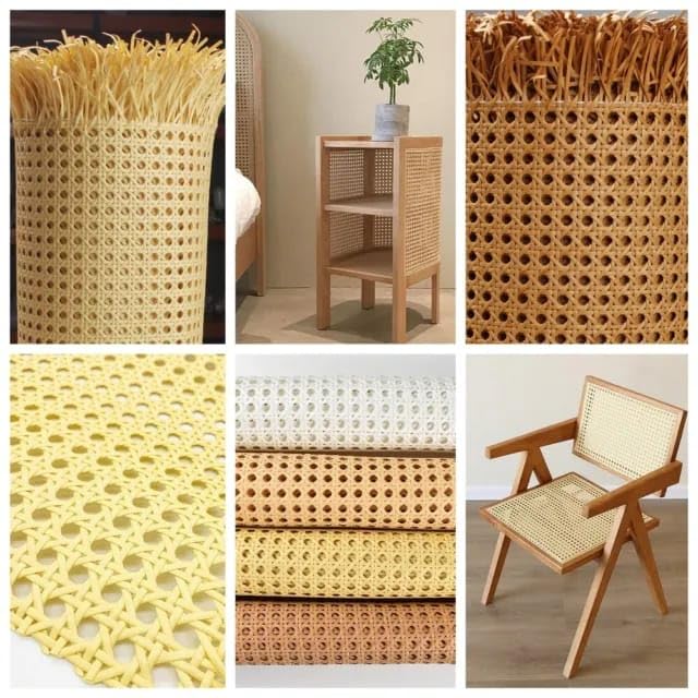 Rattan Cane Mat Roll for Furniture Weaving, Basket Chair Cabinet Decoration, Almirah Furnishing (Nutuaral, 36x18 Inch) 1