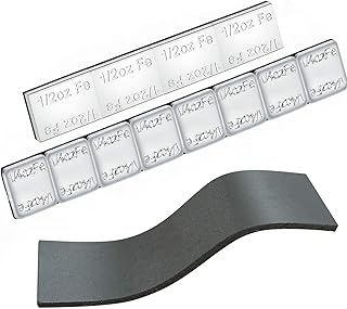 pinedash pro Pinewood Car Derby Weights Kit - 7OZ Total - 3OZ Stick-on Flexible Weight & 4OZ 12 Pieces 2 Sizes Pinewood Car Weights, 4 pcs of 1/2 OZ, 8 pcs of 1/4 OZ - No Drilling, Increase Speed