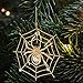 Matashi Christmas Decorations Spider On Web Ornament 24K Gold Plated Crystal Studded - Miracle Tinsel Legend Story,Tree Décor, Perfect for Christmas Gifts, Holiday Gifting, Seasonal Home Accents