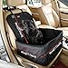 PETTOM Pet Bucket Seat Cover 2 in 1 Pet Front Seat Cover Dog Car Seat Cover Dog Hammock Non-Slip Backing Dog Car Seat Carrier Waterproof Full Protection Seat Protector f (Black)