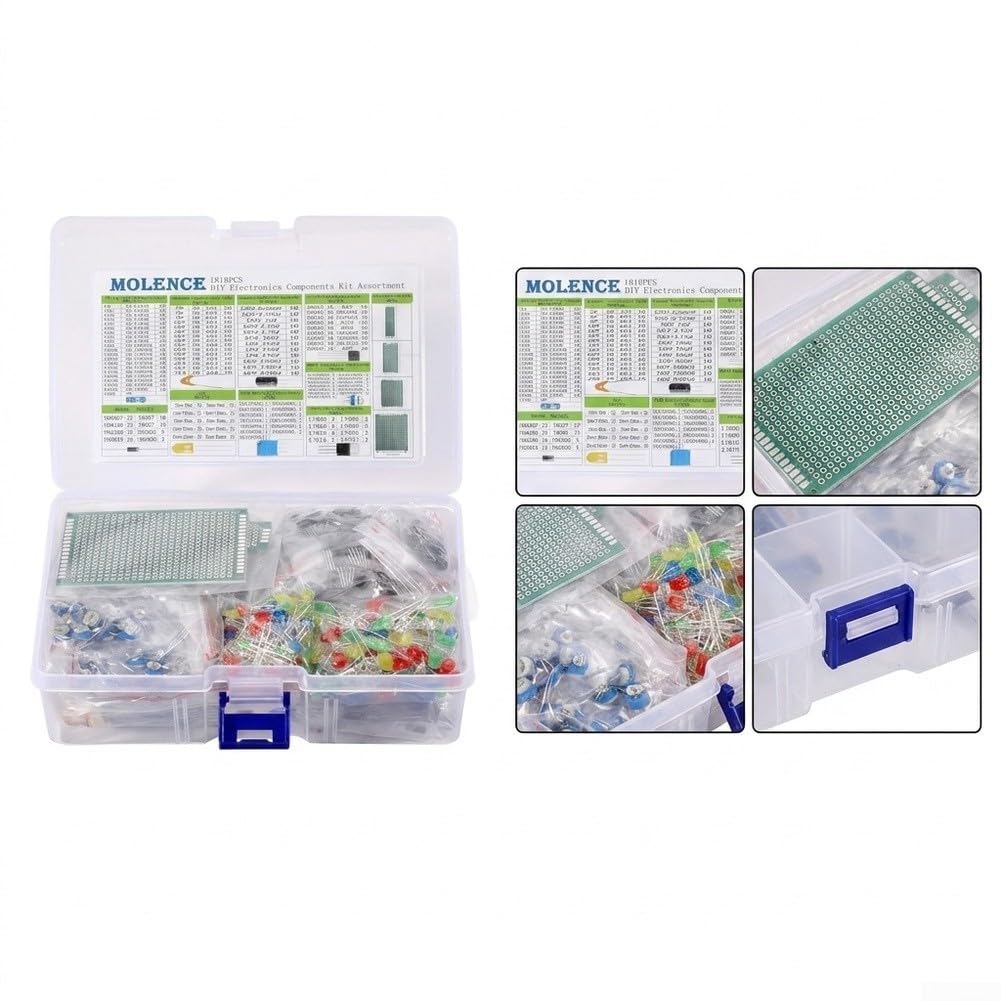 Résistances à film métallique Condensateurs LED Transistors DIY Kit