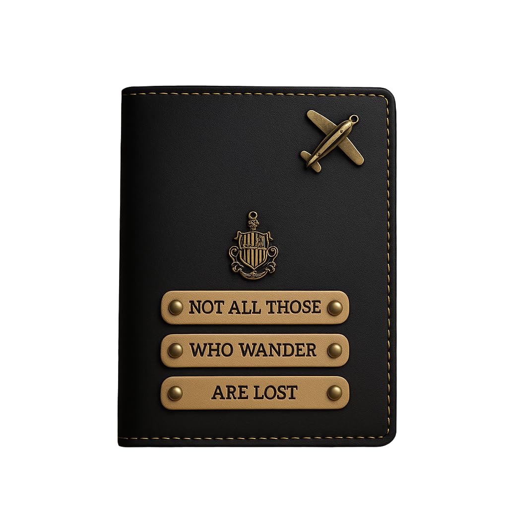 celed Customized Caption Passport Cover | Engraved Passport Holder for Travel with Multi-Slots (Black)-picture-20