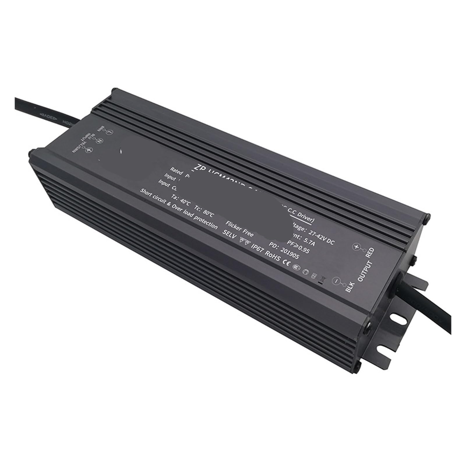 Driver LED 240W étanche à courant constant pour lampadaire et éclairage tunnel public