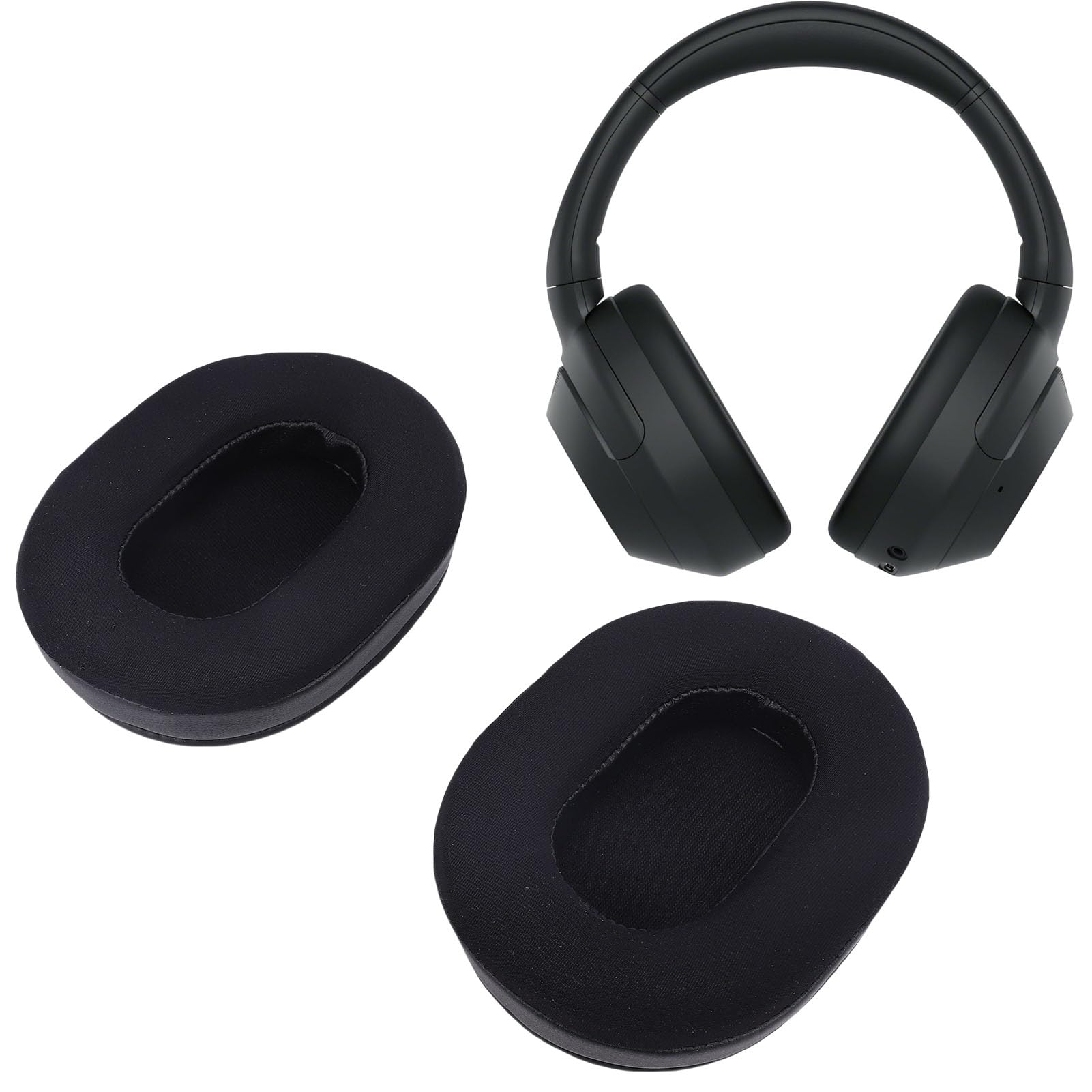 Zunate 2PCS Zestaw Słuchawkowy EARPADS, Miękkie Miękkie Białko Skórzane Słuchawki Oddychające z Jedwabnej Tkaniny, Miękkie Chłodzenie Komfortu, do Zużycia Słuchawek WH Ult900N
