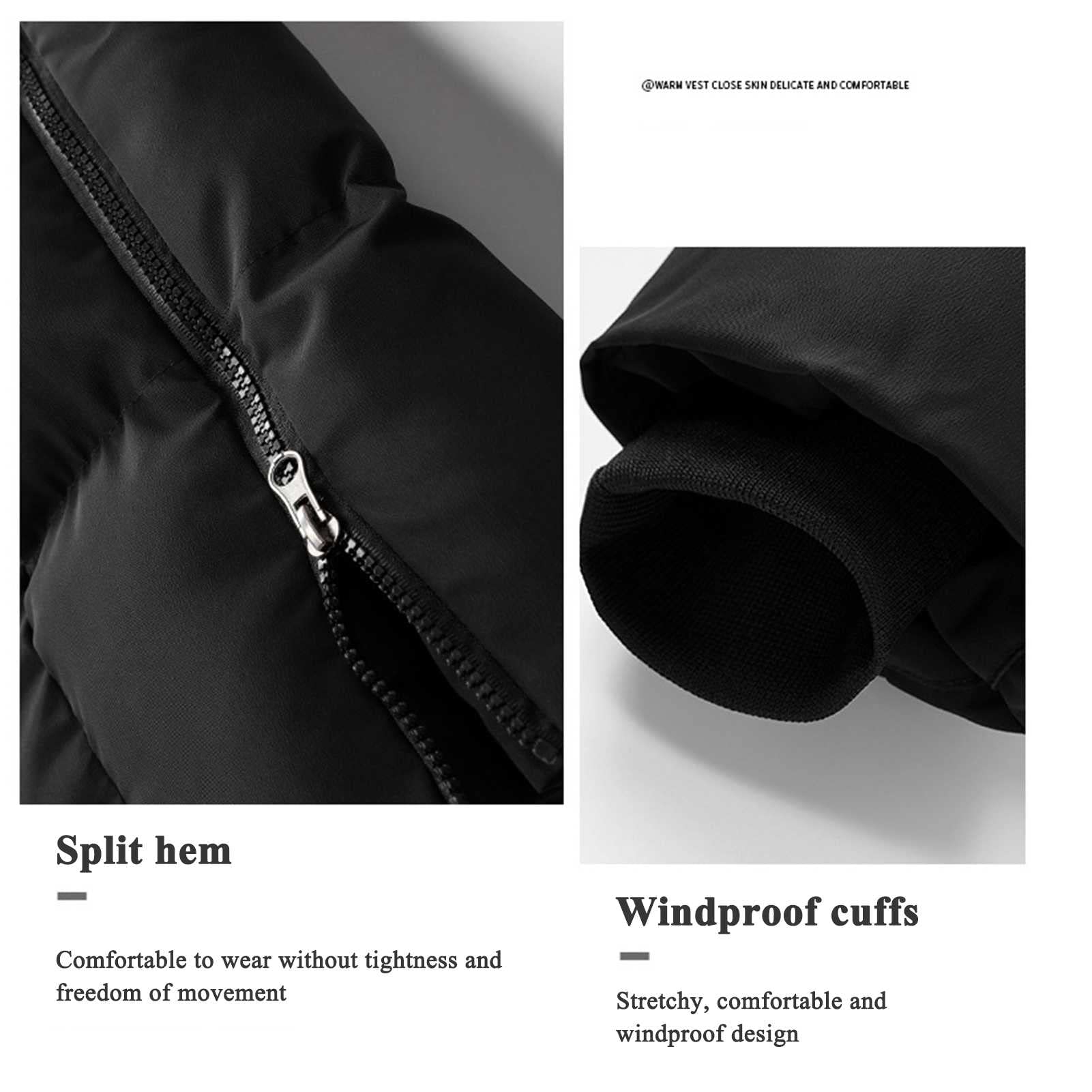 Manteau Long d'Hiver Matelassé Léger en Coton à Bulles, Veste Duvet Chaude Compressible