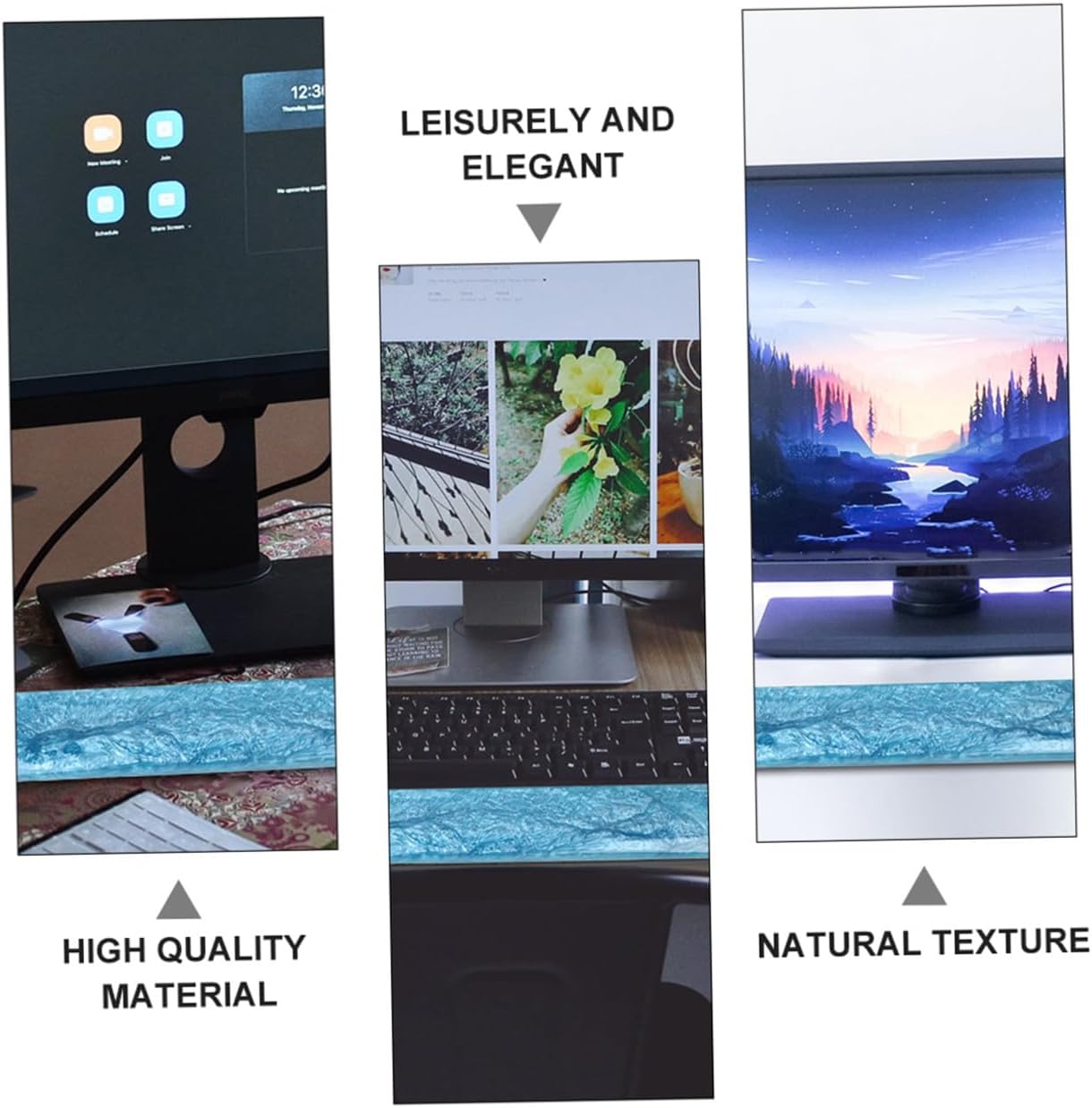 NUOBESTY Gaming Keyboard Wrist Support Pad Ergonomic Cushion for Relief Comfortable Hand Rest for Laptop Desktop Use for Gamers Office Workers