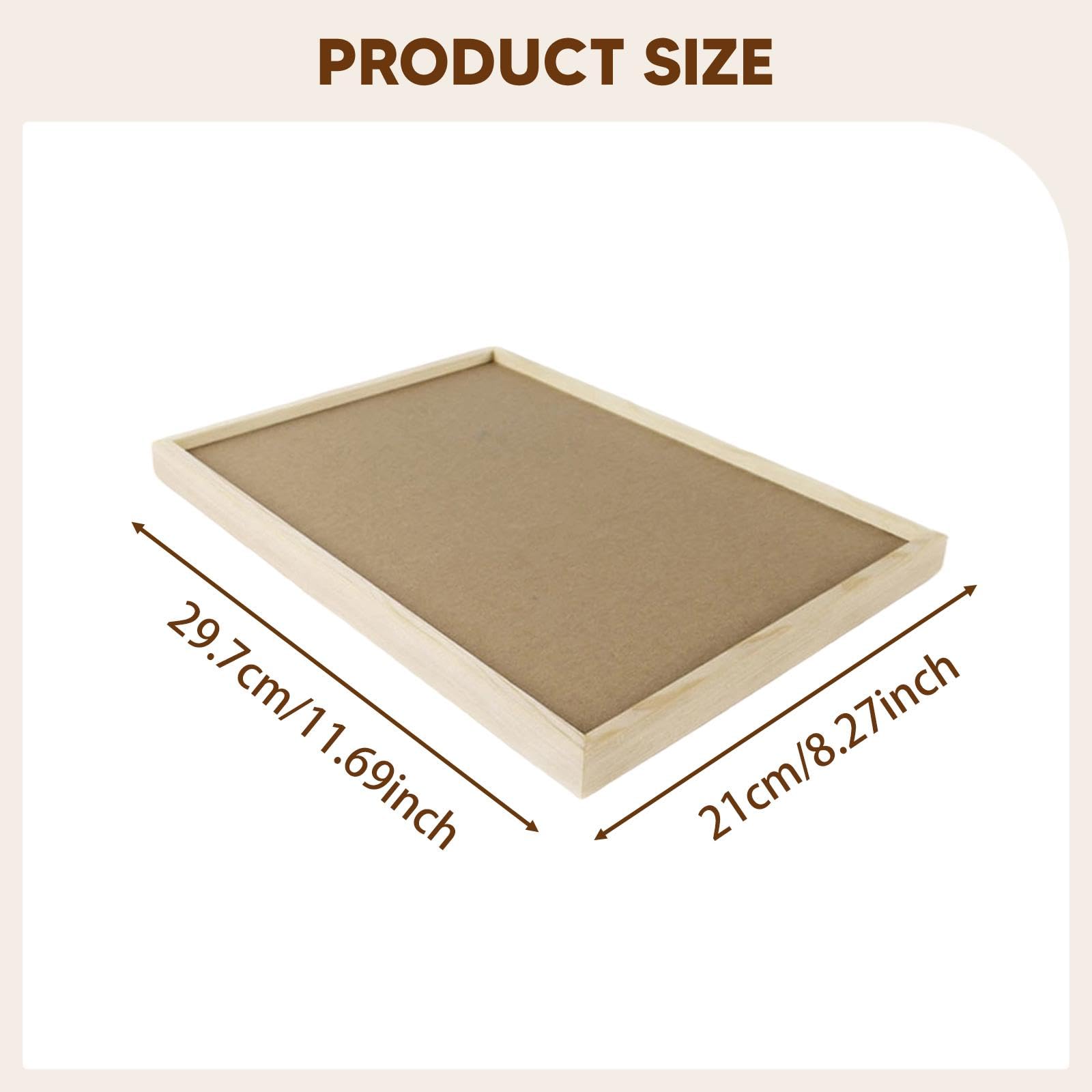 Base per Diorama in Legno di faggio, Piattaforma per modellismo, assemblaggio per progetti espositivi, Forniture per Miniature, Vassoio per Tavolo da, 21 Cmx29.7 Cm