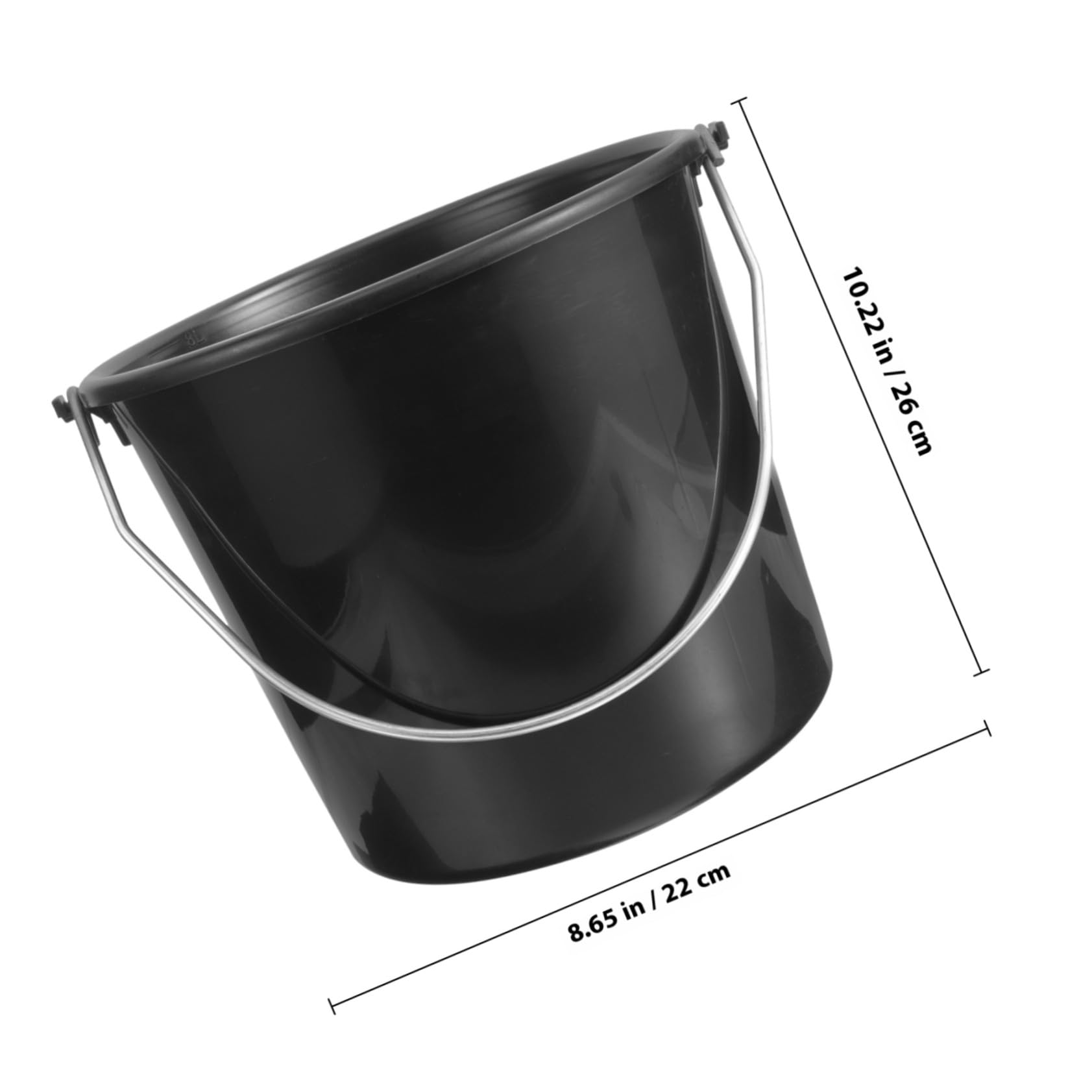 Cubo de alimentación de terneros de 8 litros con asa, cubo de plástico resistente para riego de granja, portátil, multiusos, herramienta para ganado para terneros y equipo versátil para el cuidado de