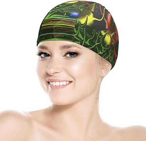 Miniatura 5 de Magic Forest Adult Swim Cap Printed Swimming Hat Comfortable Bathing Cap Shower Caps for Long and Short Hair