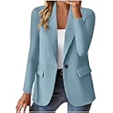Stretchy Blazers for Women Open Front Work Blazer Casual Lightweight Jackets Long Sleeve Jacket Fall Winter Clothing