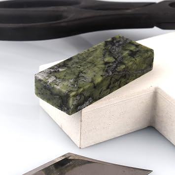 Mini Knife Sharpening Stone 1PC 10000# Whetstone Final Fine Polished Natural green Sharpener Oilstone (2 x 0.8 x 0.4 Inch)
