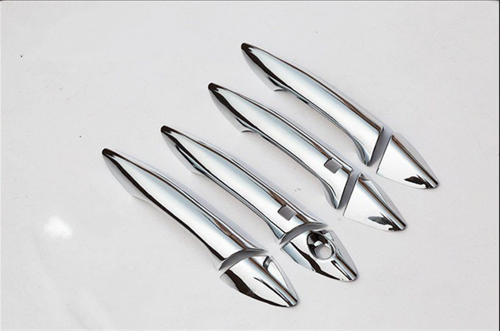 QWQTHGS Car Exterior Door Handle Cap for Hyundai I40 2012-2017 Chrome Door Handle Cover Trim Accessories Stickers Car Styling(2)