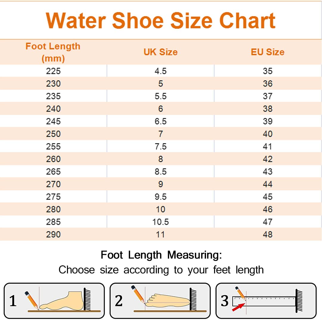 Unisex-Adulto Zapatos de Agua Mujer Hombre Zapatos Deportes Acuáticos Barefoot Shoes Zapatillas de Deporte Exterior Interior para Gym, Asfalto Playa, Montaña Escalada 35-46