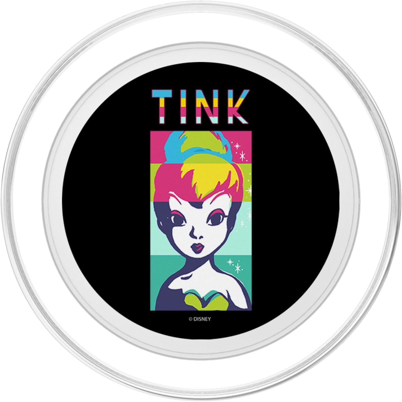 Disney Peter Pan Tinkerbell Color Block of Tinks Face PopSockets MagSafe PopGrip for iPhone