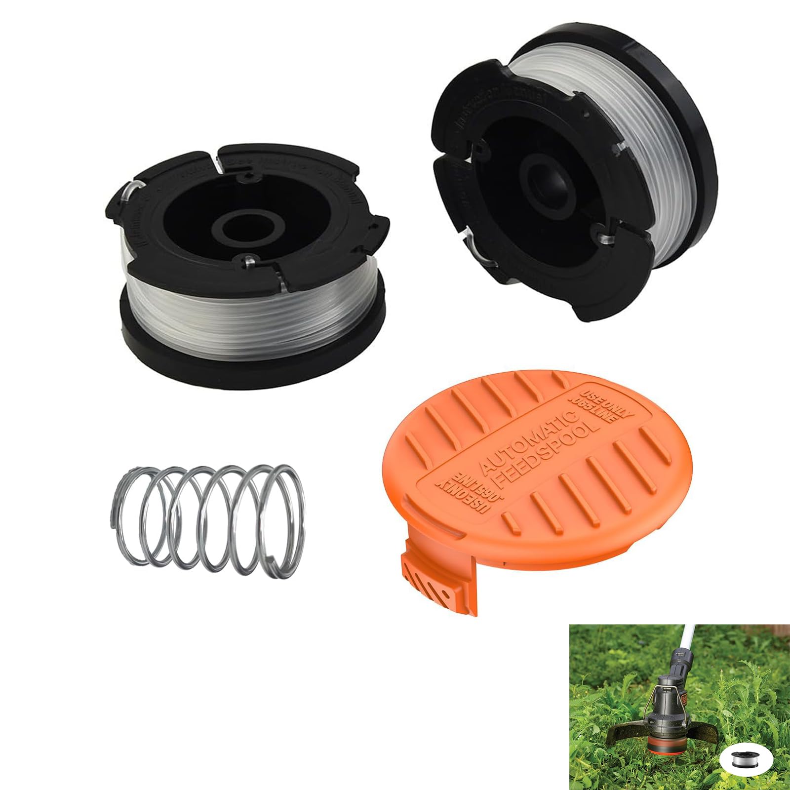 3 PCS Black And Decker Strimmer Spool, Strimmer Spool for Black and Decker Strimmer Wire, Decker Reflex Strimmer Spool Line