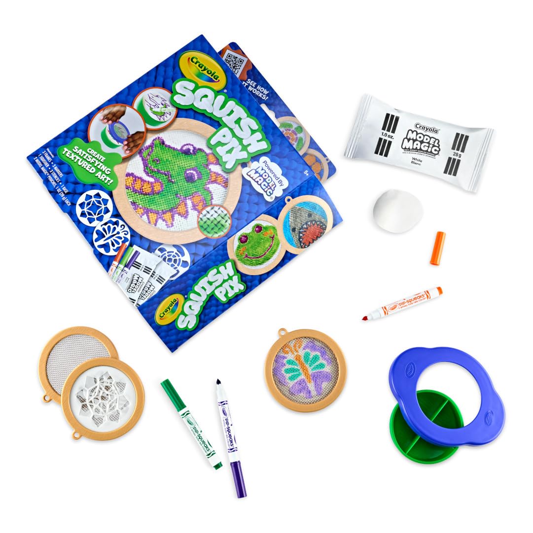 Crayola Squish Pix, magiczny zestaw artystyczny dla dzieci, teksturowana sztuka i rękodzieło, aktywność kolorowania, prezent dla dzieci, od 5 lat