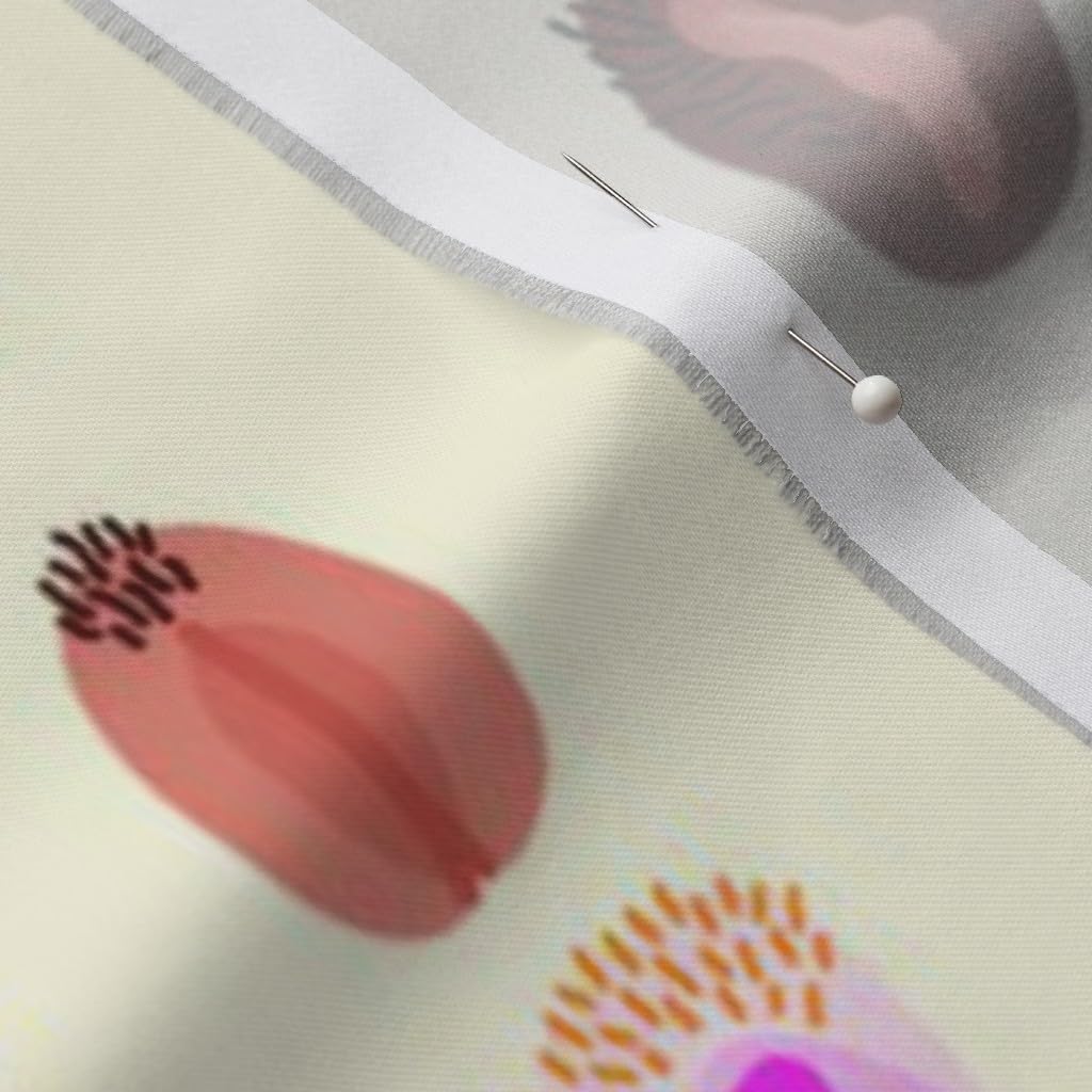 Spoonflower Fabric - Purple Pink Large Women Girl Power Uterus Womb Female Anatomy Printed on Organic Cotton Sateen Fabric by The Yard - Sewing Quilting Apparel Home Decor