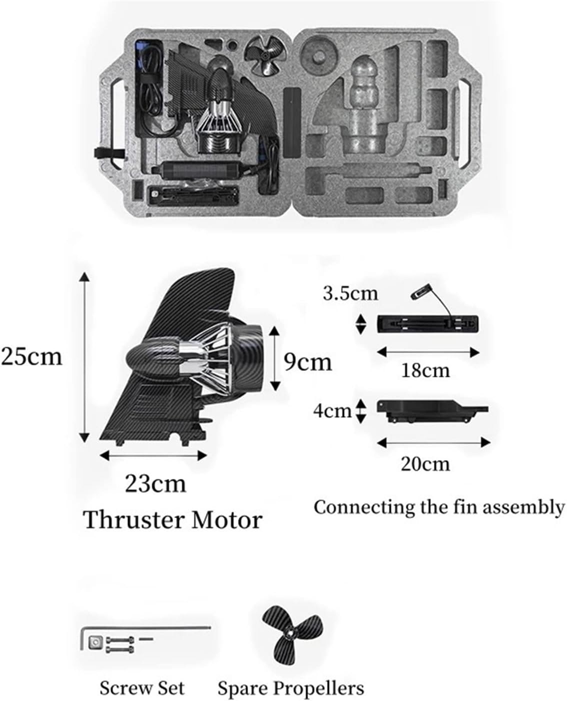 3-6 km/h 電動フィン高出力ブラシレスモーター（カヤック、SUP