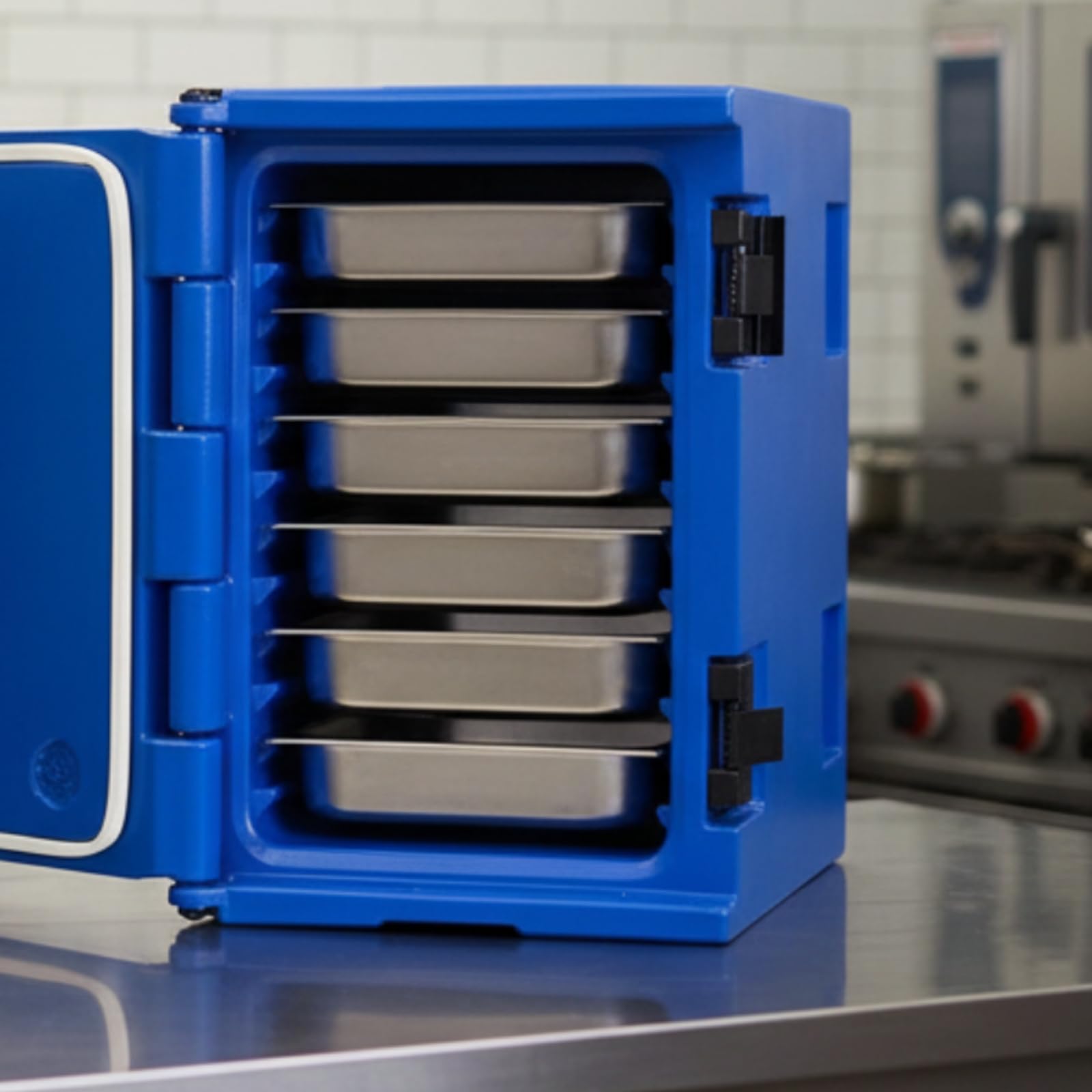 Contenitore Termico con Teglie Professionale Box Termico Porta Teglie Isolante Scatola Termica per Banchetti, Array, Rosso