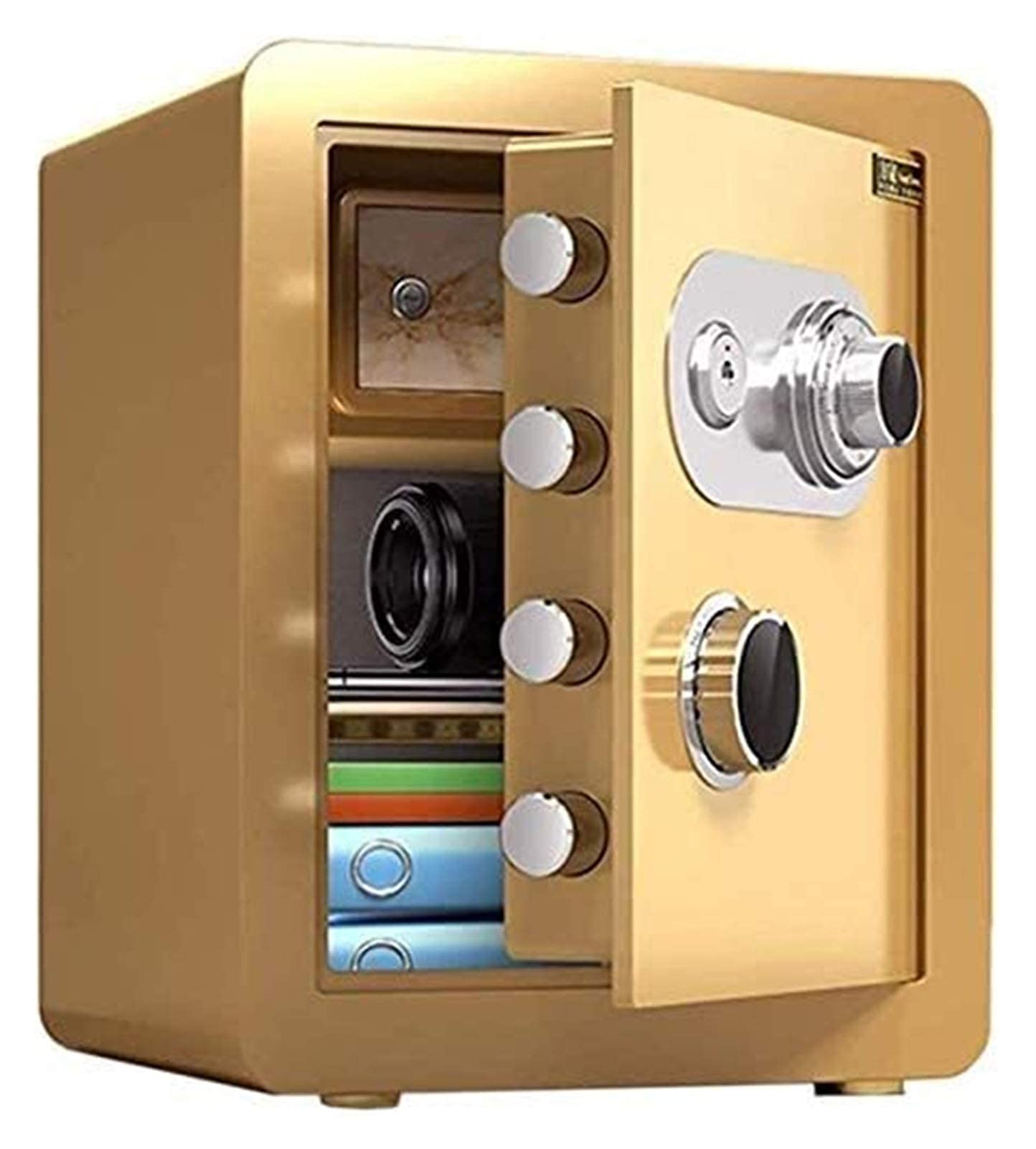 RLKHXBS Fireproof Waterproof Safe and Money Box, Safety Boxes for Cabinet Home Safes Combination Lock, Steel Mechanical Anti-Theft Device Key Password