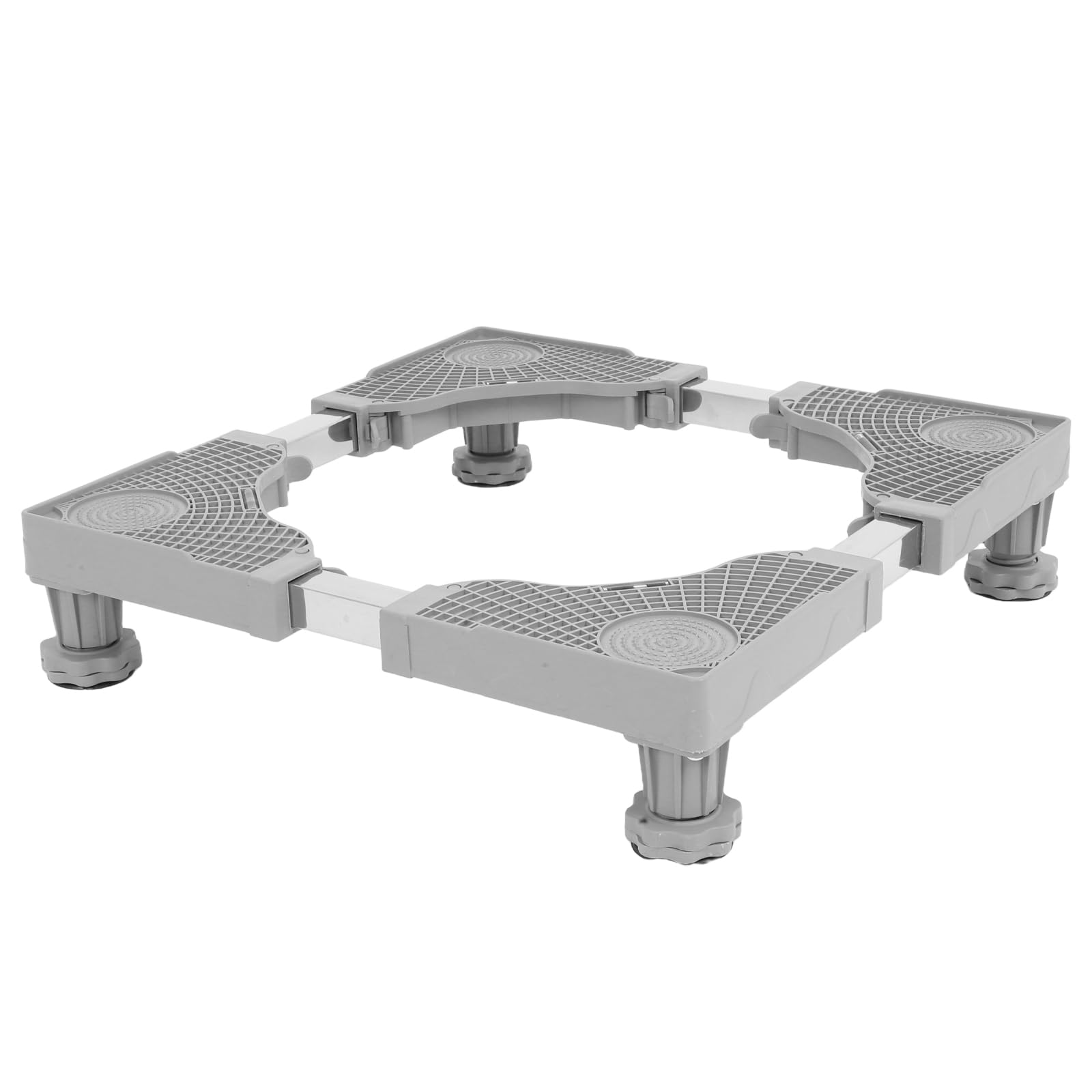 Base de Lavadora Ajustable Pedestal Gris, Ruedas y Freno