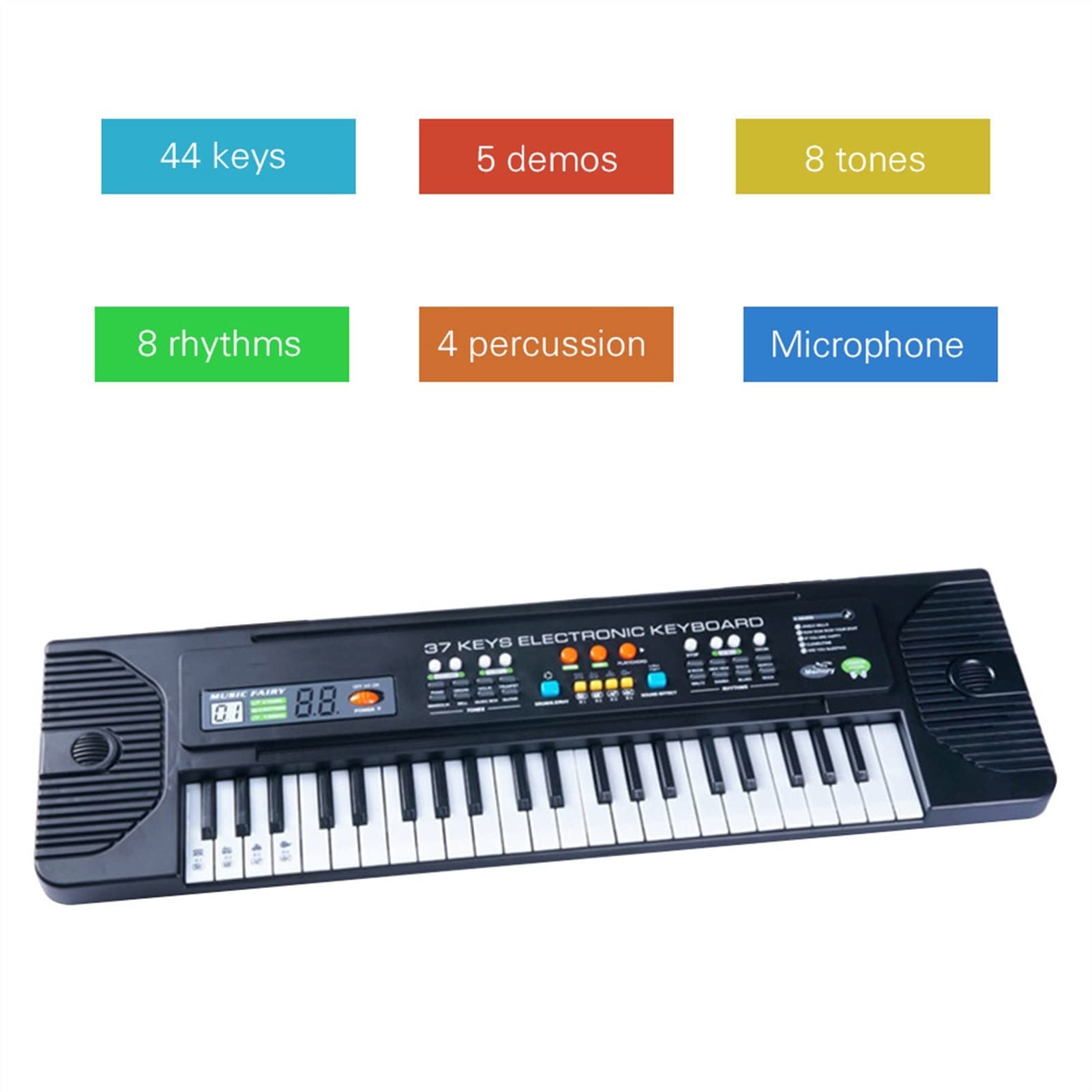 Amazon | 電子キーボードピアノ 44キーエレクトロニックピアノ多機能