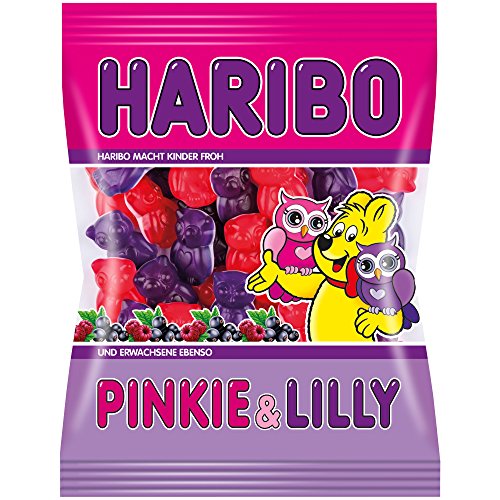 Haribo Pinkie & Lilly OWLS -Owls with marshmallow with cassis and raspberry flavor from GERMANY - 200g- New for 2016