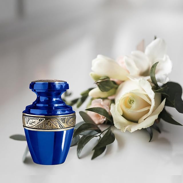 Foto 7 de 8 de Trupoint Memorials Serenity - Mini urna pequeña de Recuerdo para Cenizas humanas, Color Azul, Juego de 4…