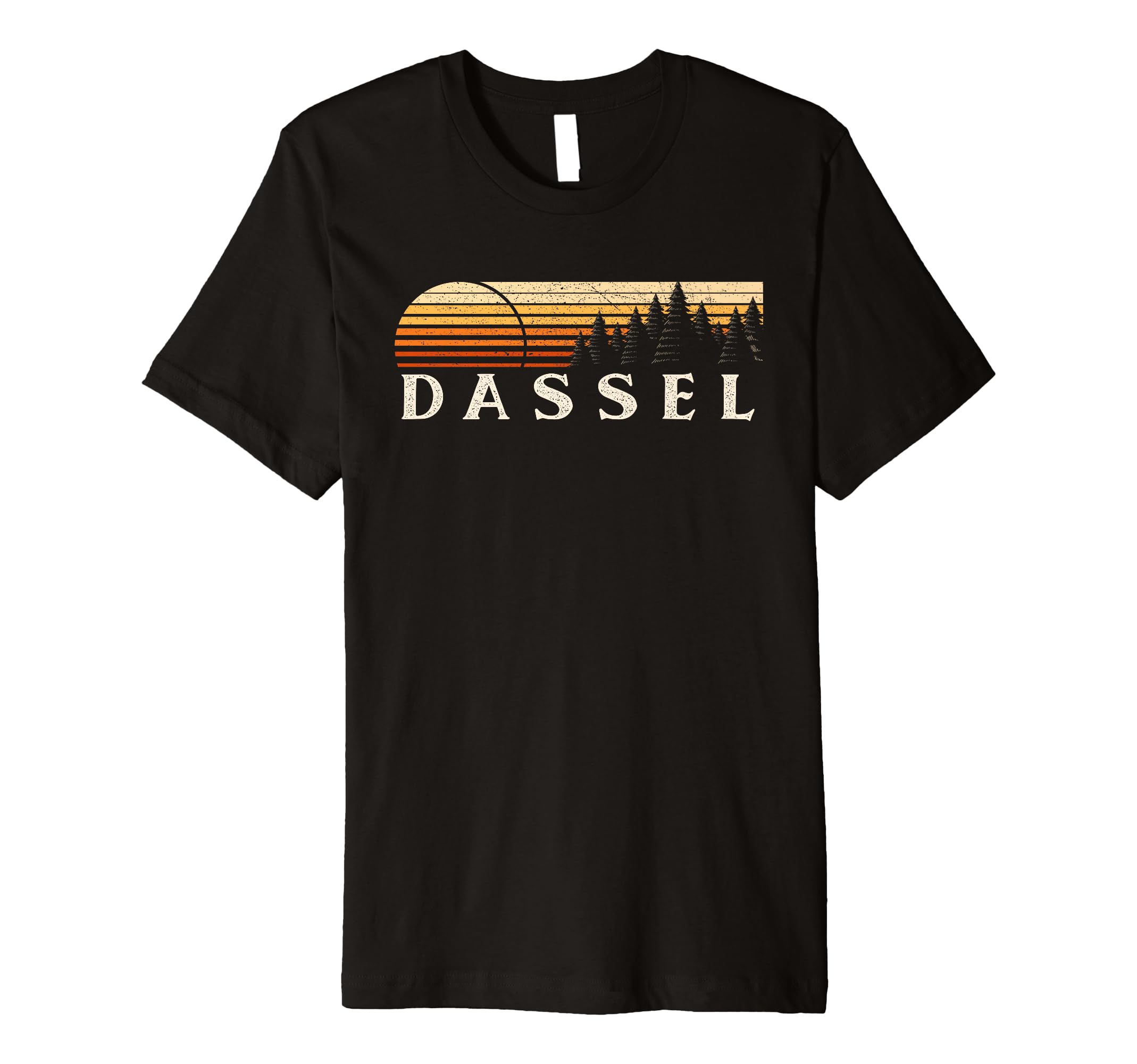 Dassel, MN Vintage Evergreen Sunset Eighties Retro Premium T-Shirt