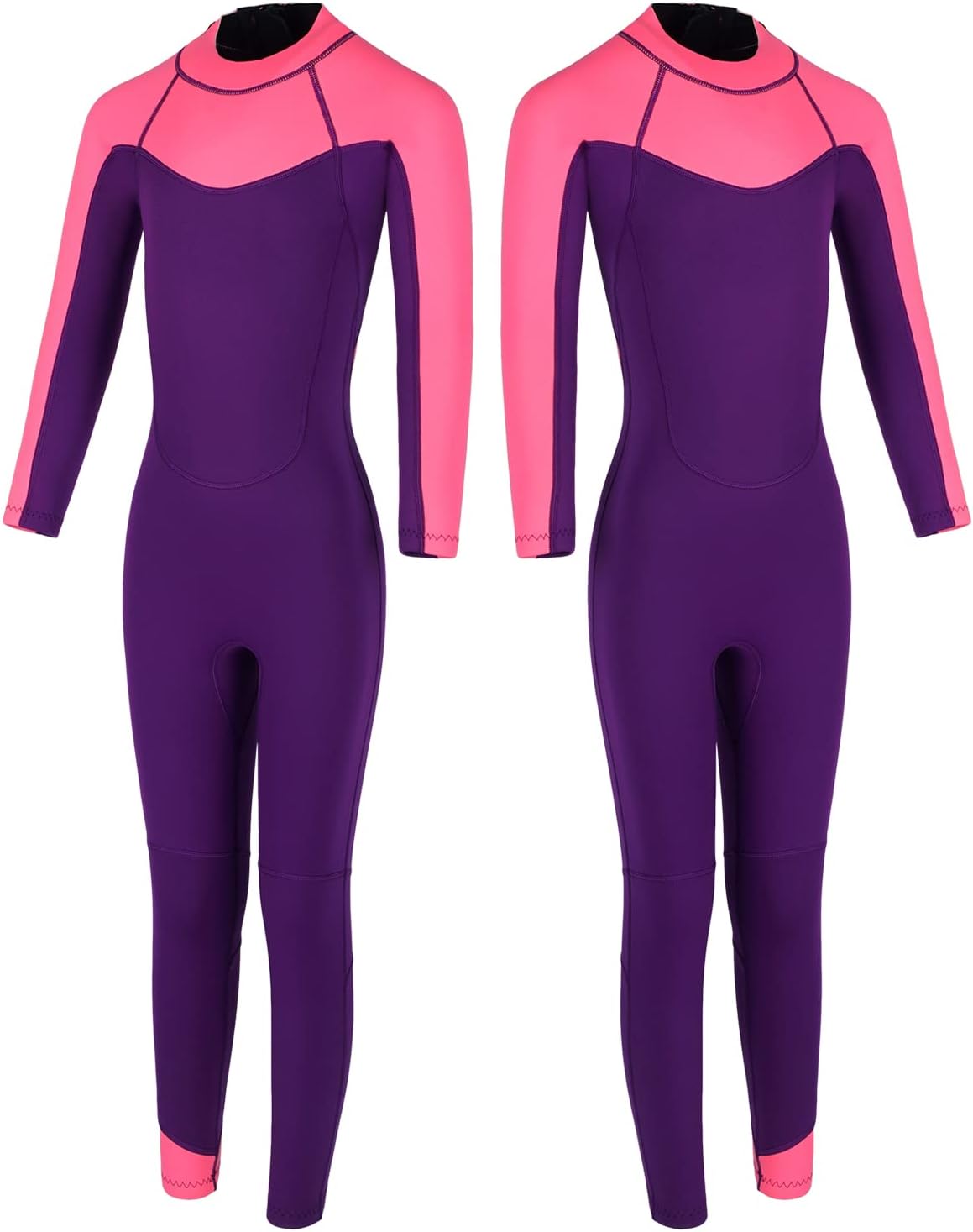 Boys and Girls Full/Shorty Wetsuit,2mm Neoprene Wetsuit for Kids Warm in Cold Water Full Wetsuit Long Sleeve Thermal Swimsuit for Toddler Junior Youth Swimming Lessons