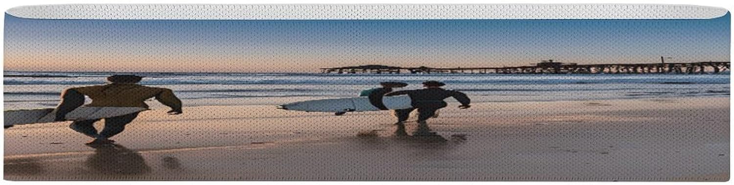 Non-Slip High Resistance Yoga Bands for Stretching, Extra Wide Exercise Bands for Women/Men, Sunset Yoga Straps, Physical Therapy Stretch Straps for Home Gym, Pilates & Rehab