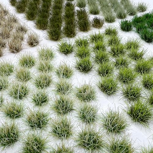 Woohome Miniature Flower Cluster, 6 Color Static Grass Tufts for DIY Model Train Landscape, Style 6-1, Artificial Grass - Image 3
