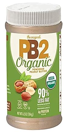 PB2 6.5oz Organic Powdered Peanut Butter - USDA Organic Certified, Non-GMO Project Verified, Gluten-Free