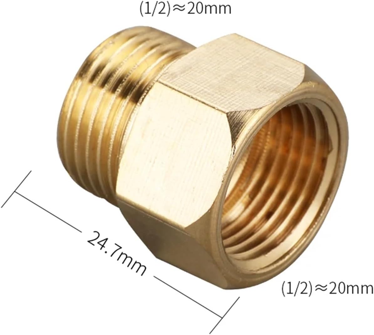 Male to Female Thread Brass Pipe Connectors Brass Coupler Adapter Threaded Fitting 1/8" 1/4" For tube docking 3/8" 1/2" 1pcs (Color : 04-04)