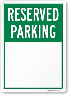 SmartSign Blank Reserved Parking Sign - 10" x 14", Rustproof 40 Mil Laminated Aluminum, Write-On, Red/White, Durable Metal Sign for Outdoors, USA-Made