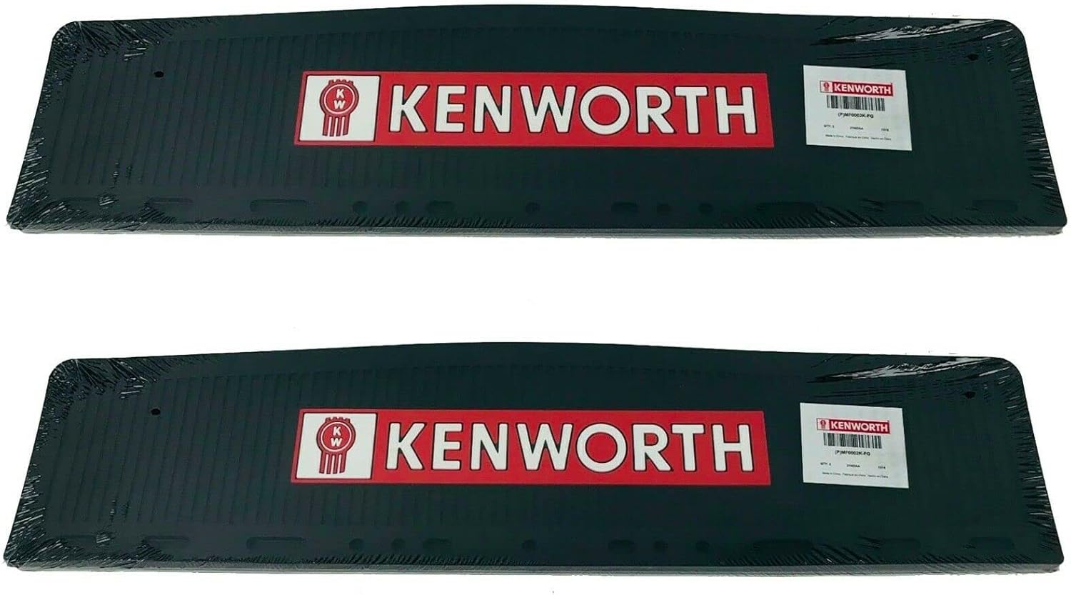 Kenworth Trucks 6" x 24" MF0002K-FG Semi Truck Rubber Mud Flaps-Set of 2 Black