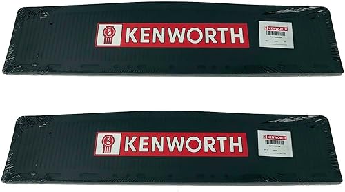 Kenworth Trucks MF0002K-FG - Juego de 2 aletas de goma para semirremolques, 6 x 24 pulgadas, color negro