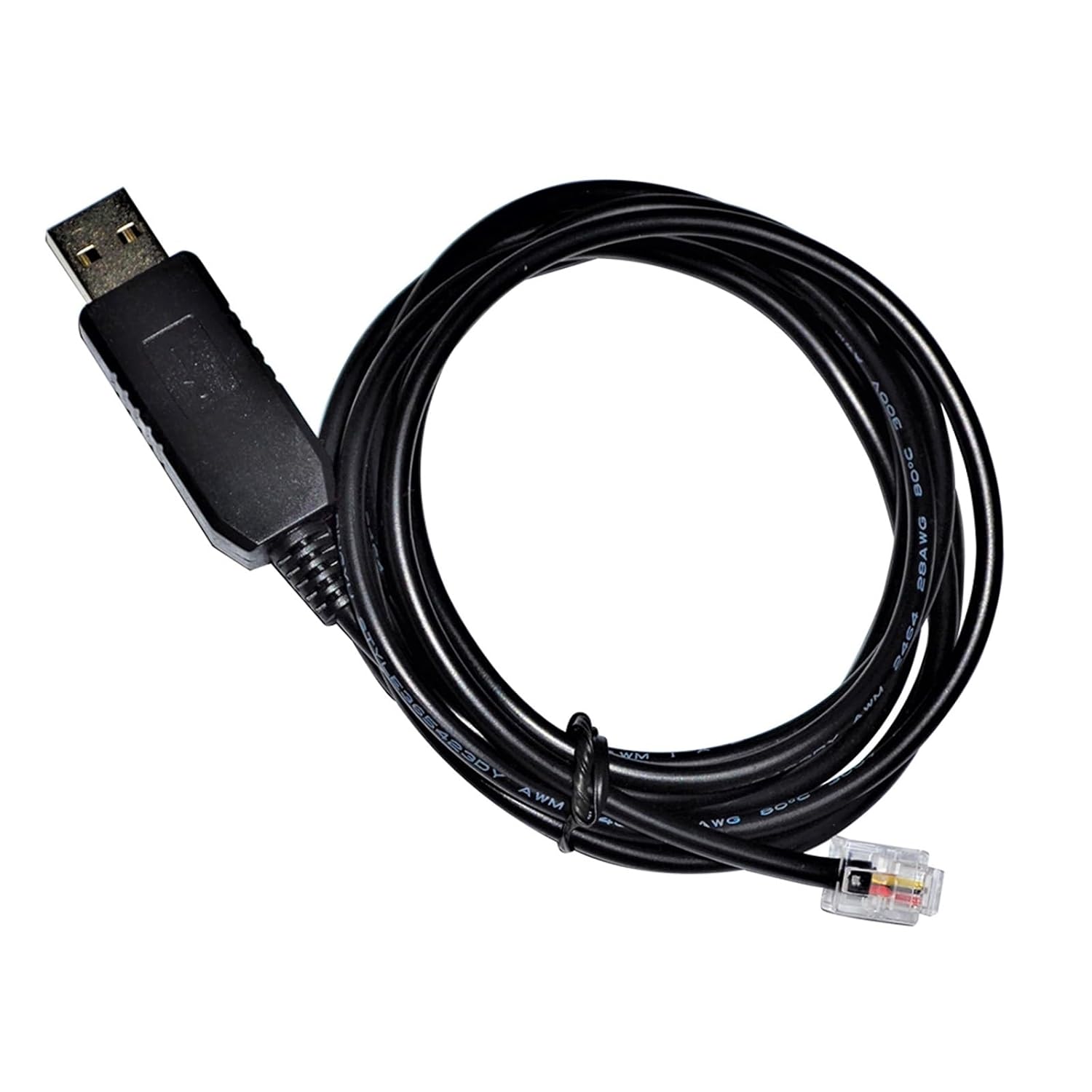 FT232RL USB to RJ11 RJ12 6P4C Adapter RS485 Converter Communication Cable Fit for VFD All Series Connect to PC(1.8m)