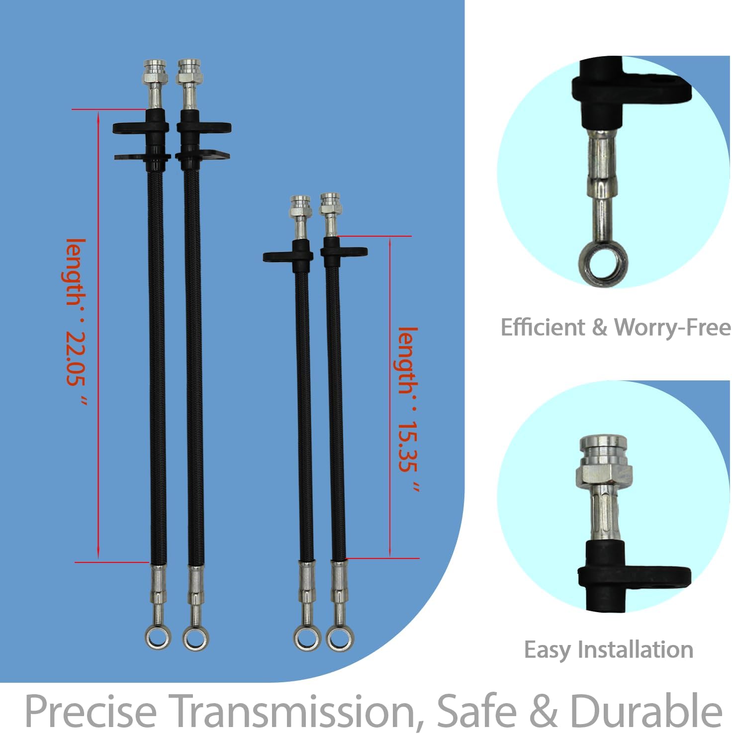 Stainless Steel Brake Line Kit for 1988-1991 Hond CR-X/CRX ED8 ED9 - Front Rear Braided Brake Hoses (Black) - High Performance Brake Lines
