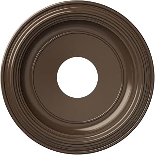 13"OD x 3 1/2"ID x 1 1/4"P Traditional Thermoformed PVC Ceiling Medallion (Fits Canopies up to 7 1/2"), Metallic Copper