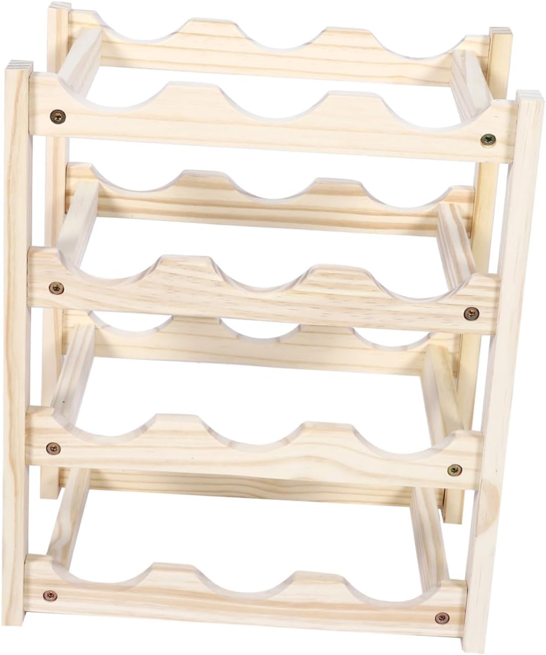 Elegant Wooden Wine Bottle Rack Stackable Design Wine Bottle Holder for Home Hotel Bar