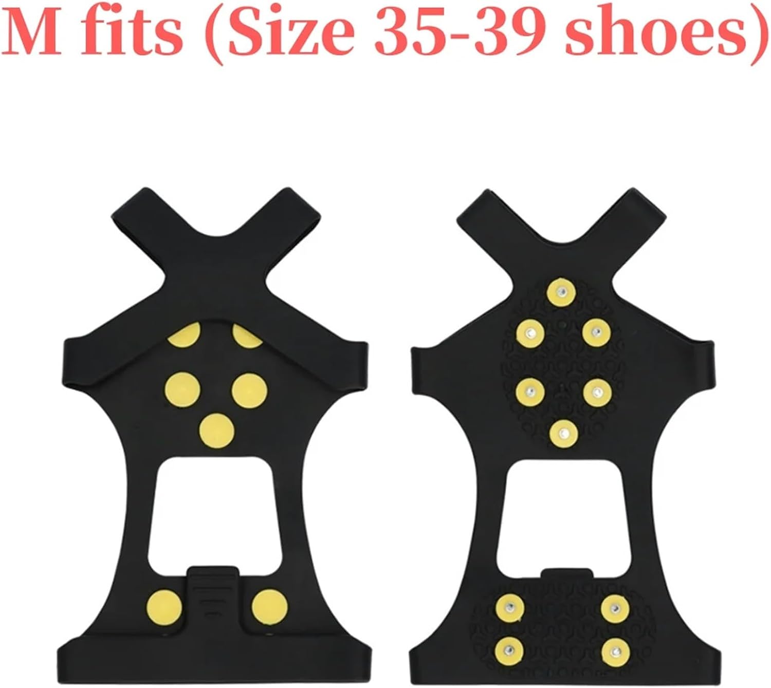 Snow Cleats for Shoes 3 Pair 10-Studs S-XL Climbing Crampons Anti-Slip Snow Claw Shoe Covers Unisex Boots Cleats Walking Hiking and Ski Accessories