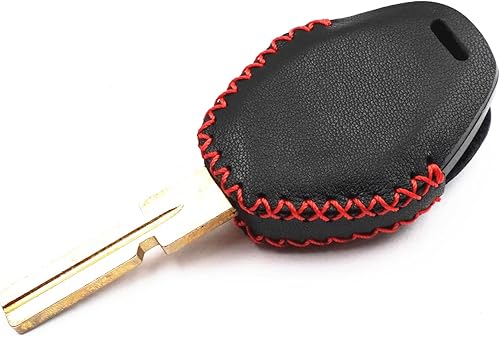 Miniatura 5 de WFMJ Cuero negro para BMW Z3 Z4 X3 X5 M5 325i E38 E39 E46 3 5 7 Series 3 Botones Smart Remote Key Fob Case Cover Chain
