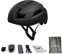 Capacete de Bicicleta Adulto Com de Luz LED, Controle Remoto, Prova de Chuva para Pilotagem, Deslocamento, Absorção de Choque Duradoura para Os Ciclistas Passageiros Com