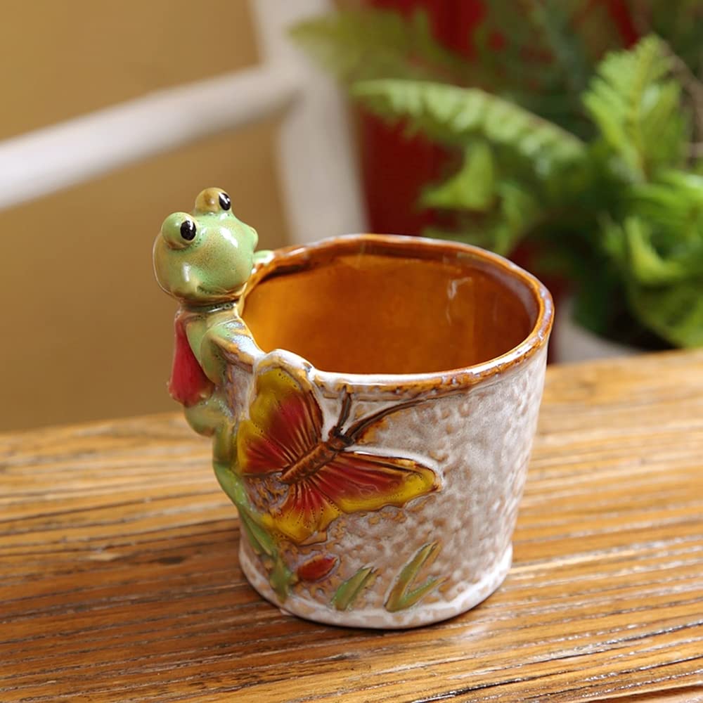 Doniczka na kwiaty doniczki ceramiczna żaba sukulent doniczka doniczki mini zwierzę kwiaty pojemniki na rośliny piórnik biuro impreza ozdoba