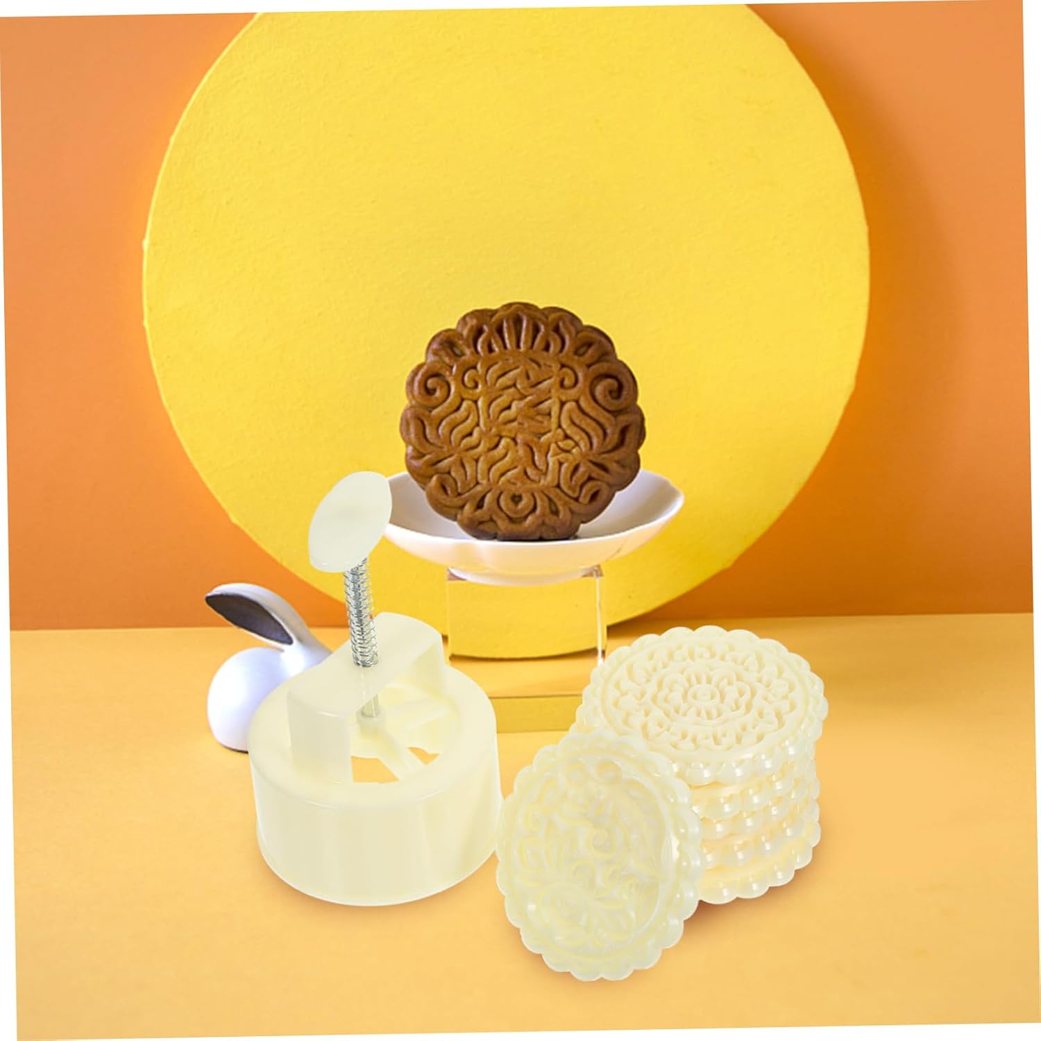 LABRIMP Reusable Cookie Mold for Baking Daily Use Moon Cake Press Molds Easy Release Smooth Surface
