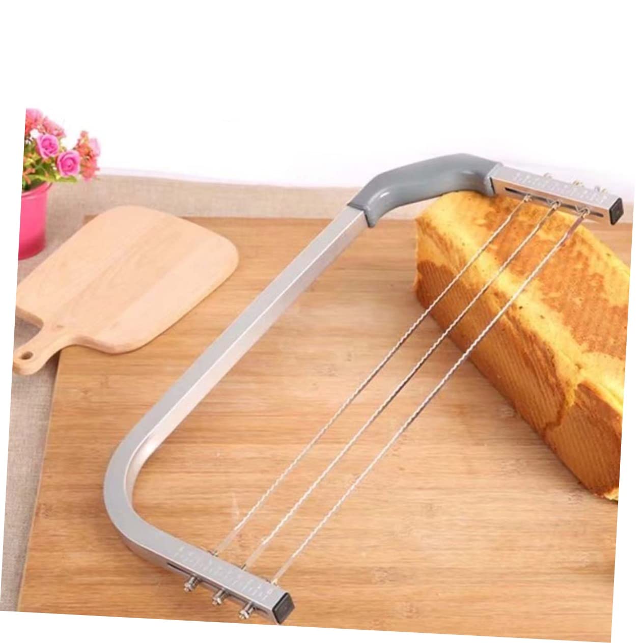 MAGICLULU Coupe-gâteau à 3 Lames Niveleur de Gâteau en Alliage D'aluminium Anti-dérapant pour Pâtisserie Amateur et Professionnel
