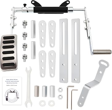 Left Foot Accelerator Gas Pedal Assist for Handicapped & Disabled Drivers - Universal Fit for Most Automatic Cars, SUVs, Vans - Adjustable & Removable Metal Design with Tool-Free Installation