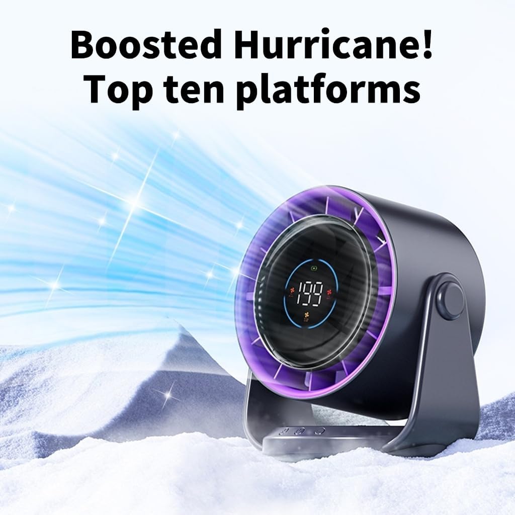 Air Cooling Fan Small Desk Fan Digital Display Fan Quiet Fan Adjustable Speed